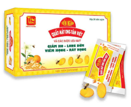 Viên ngậm Quất Mật Ong tâm việt (Hộp 24 viên)