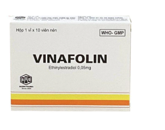 Vinafolin Ethinylestradiol 0.05mg Ba Đình (Hộp 10 viên)