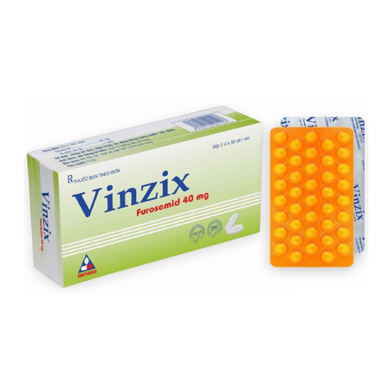 Vinzix Furosemid 40mg Vĩnh Phúc (H/250v)