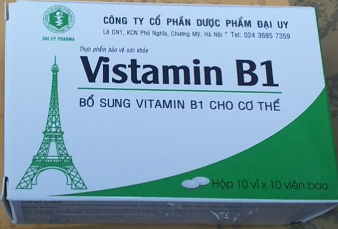 Vistamin B1 Vitamin B1 Đại Uy (Hộp 100 viên)