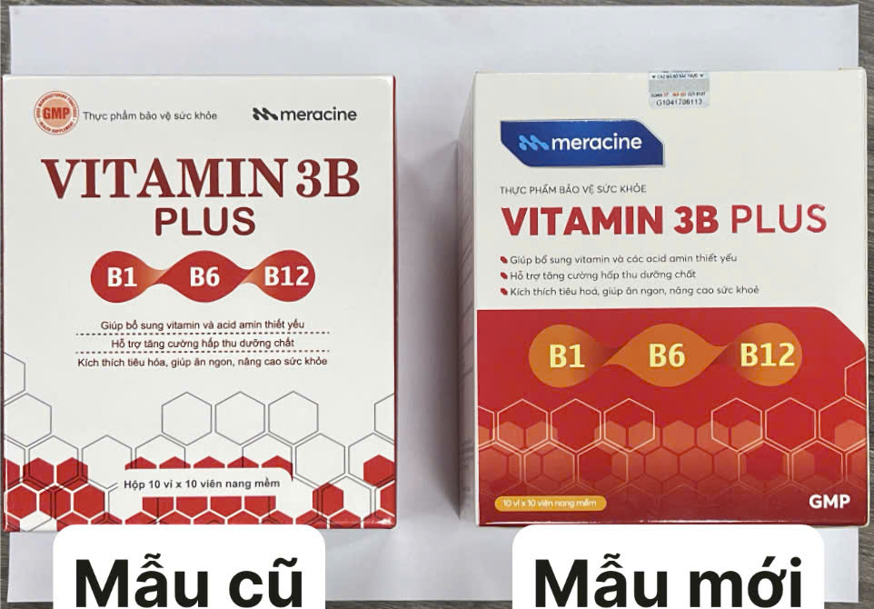 Viên uống Vitamin 3B Plus Meracine (Hộp 100 viên)
