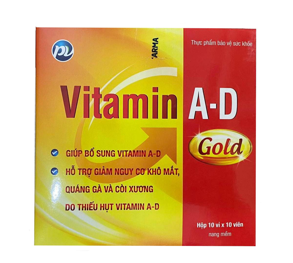 Viên uống Vitamin AD Gold Phúc Vinh (Hộp 100 viên)