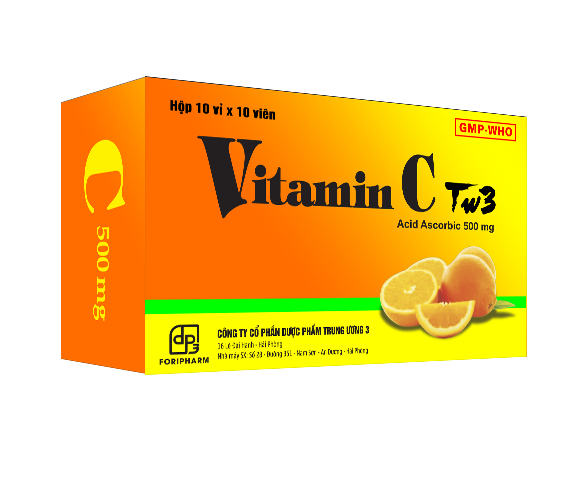 Vitamin C 500mg Tw3 (Hộp 100 viên)