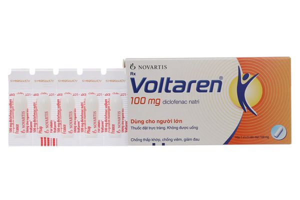 Viên đặt Voltaren 100mg Novartis (Hộp 5 viên)