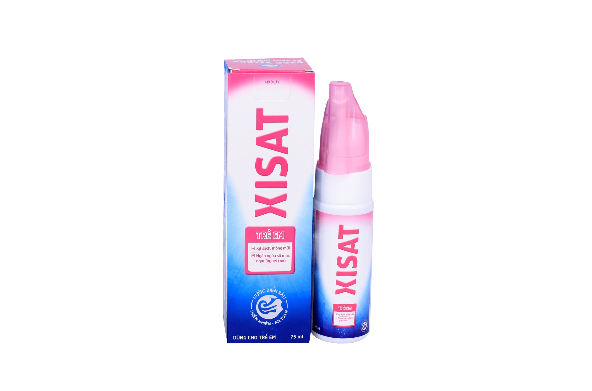 Xịt Xisat Hồng Trẻ em Merap (Chai 75ml)