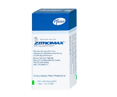 Zitromax 500mg Pfizer (Hộp 3 viên)