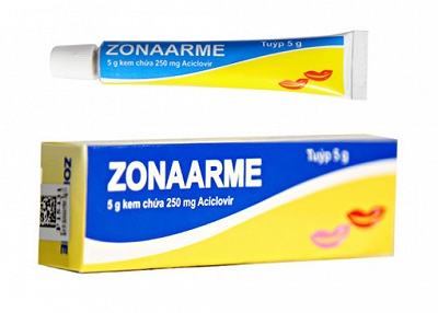 Kem bôi Zonaarme Aciclovir 250mg Z120 (Cọc 10 tuýp x 5g)