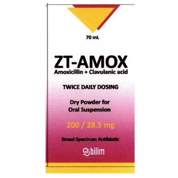 Zt Amox Amoxicilin + Clavunamox acid 200/28.5Mg Thổ Nhĩ Kỳ (Chai 70ml)